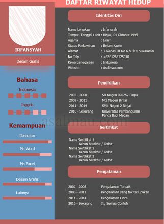contoh cv yang menarik