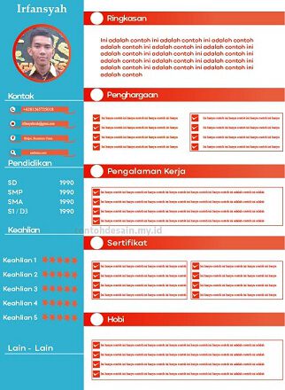 contoh cv lamaran kerja terbaru