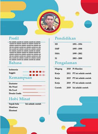 contoh desain cv keren
