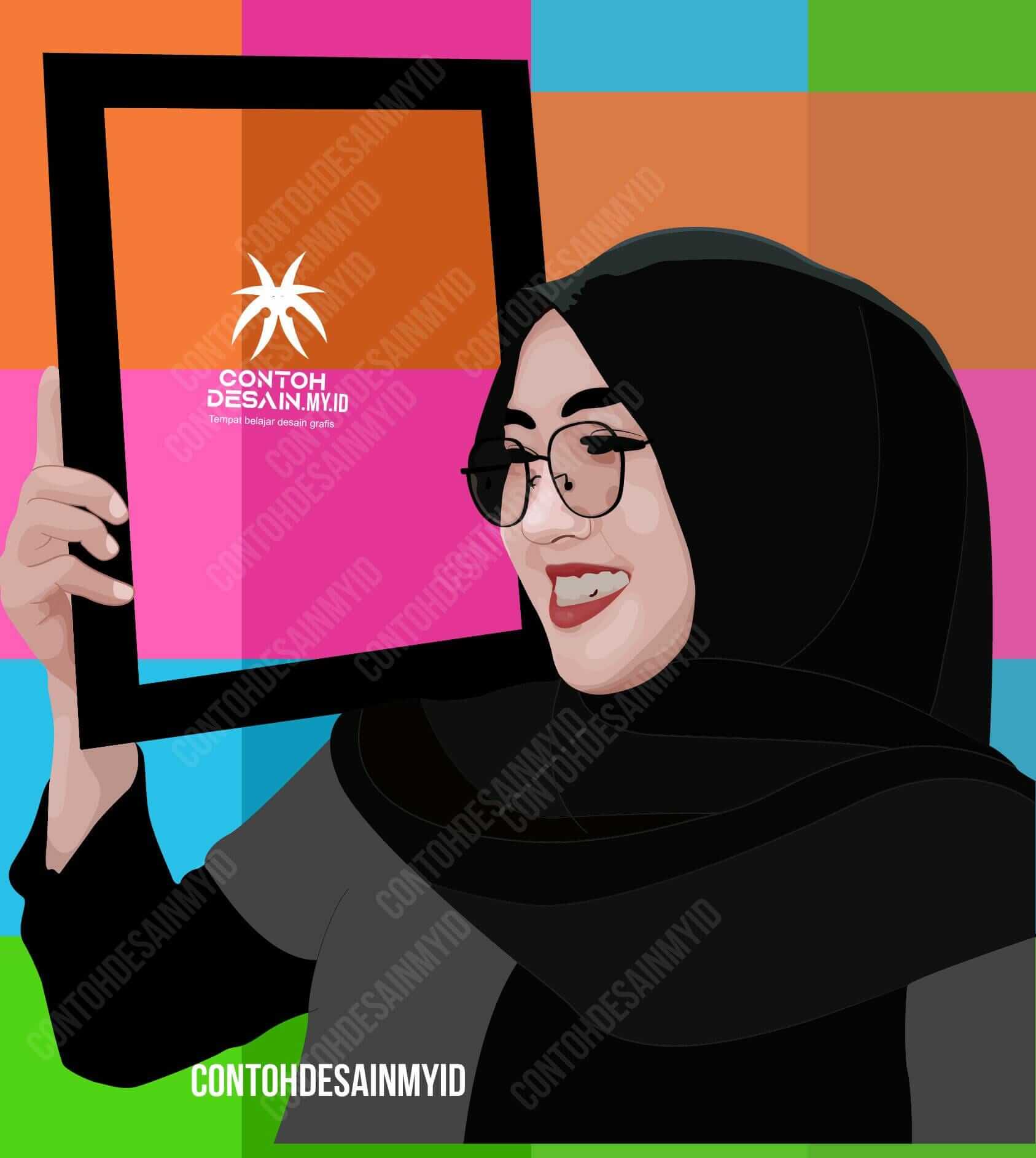 kartun muslimah aesthetic hijab girl wallpaper iphone