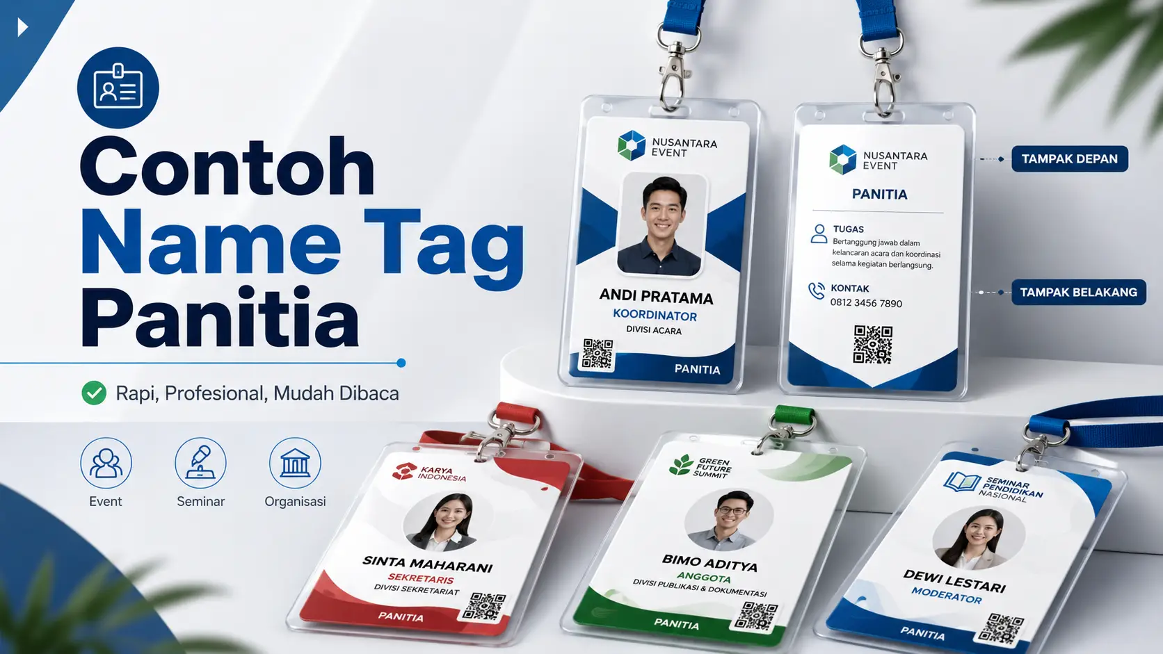 Contoh Name Tag Panitia dan Temukan Rahasia Desain Terbaik! - Contoh Desain