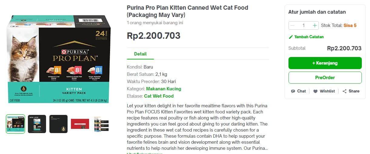 Packaging Makanan Basah Kucing