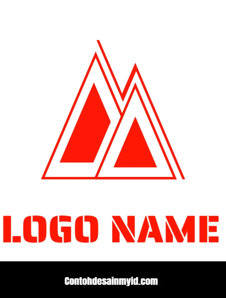 Logo Dua Segitiga Bergaris